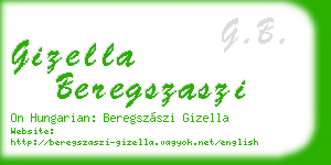 gizella beregszaszi business card